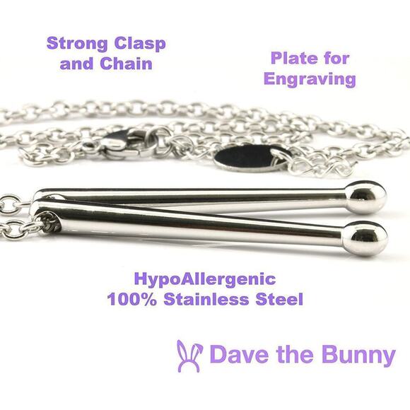 Drummer Necklace and Keychain - Drummer Gifts - Picture 5 of 9